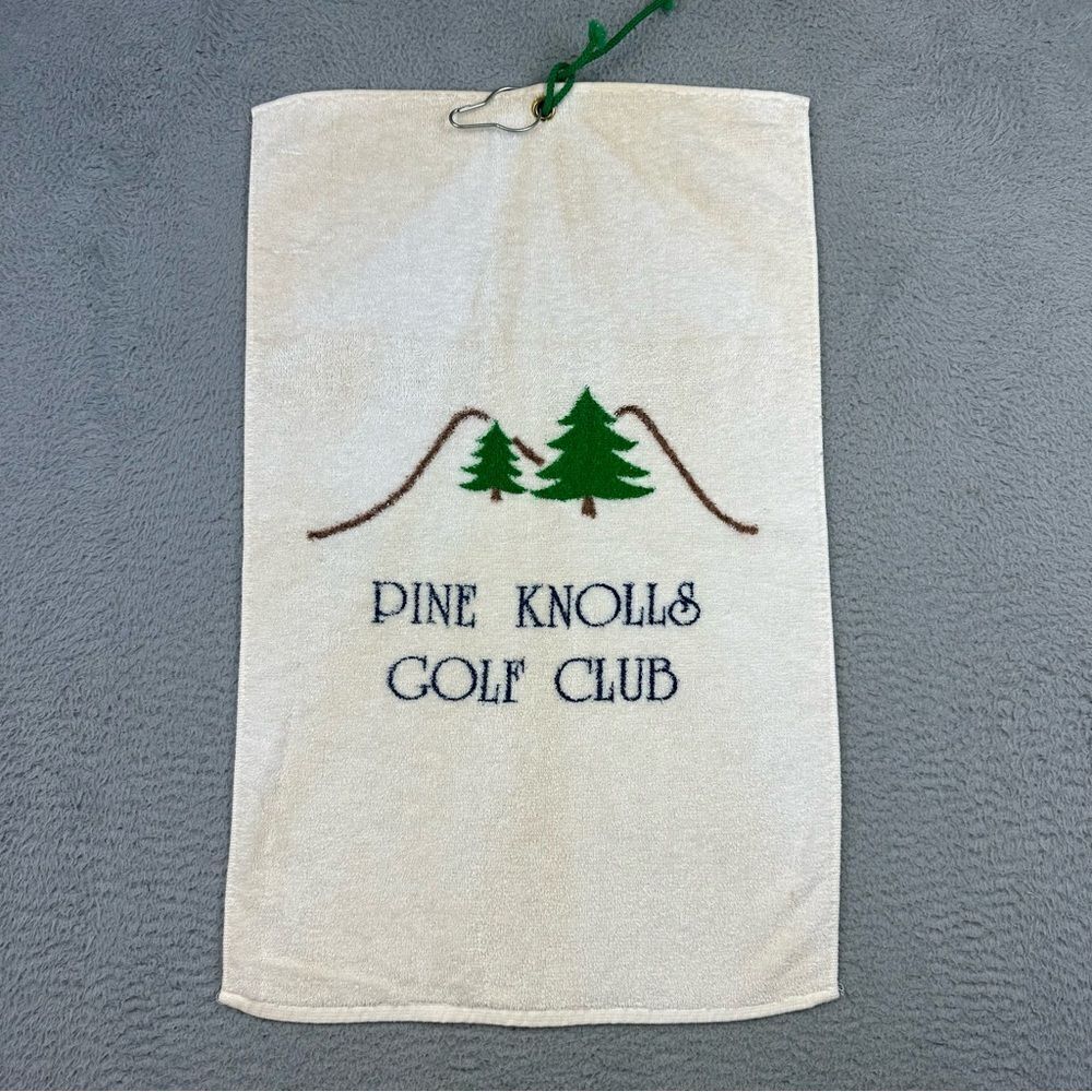 Pine Knolls Golf Towel White Golfer Outdoor USA Made Dundee 15x25